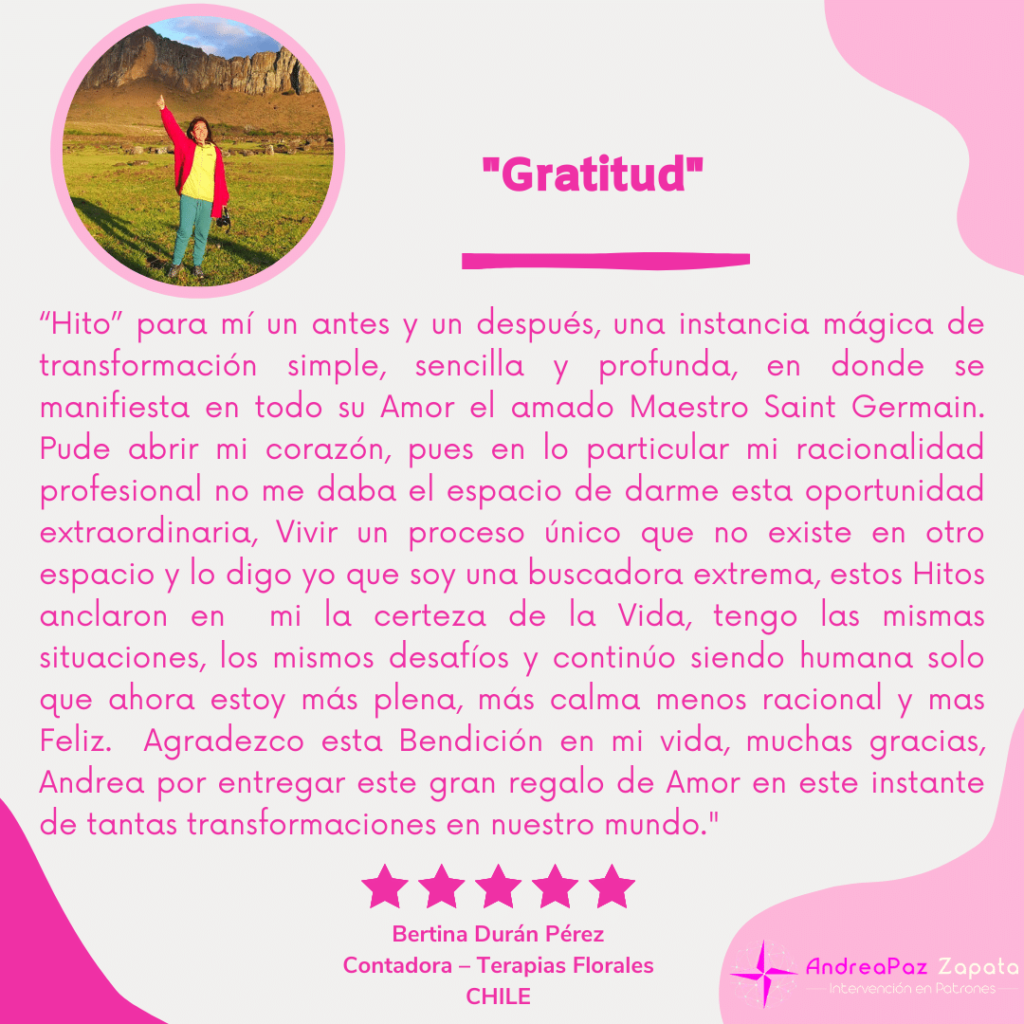 andra paz zapata, programa hito, remocion de patrones, intervencion en patrones, psicologa, creadora