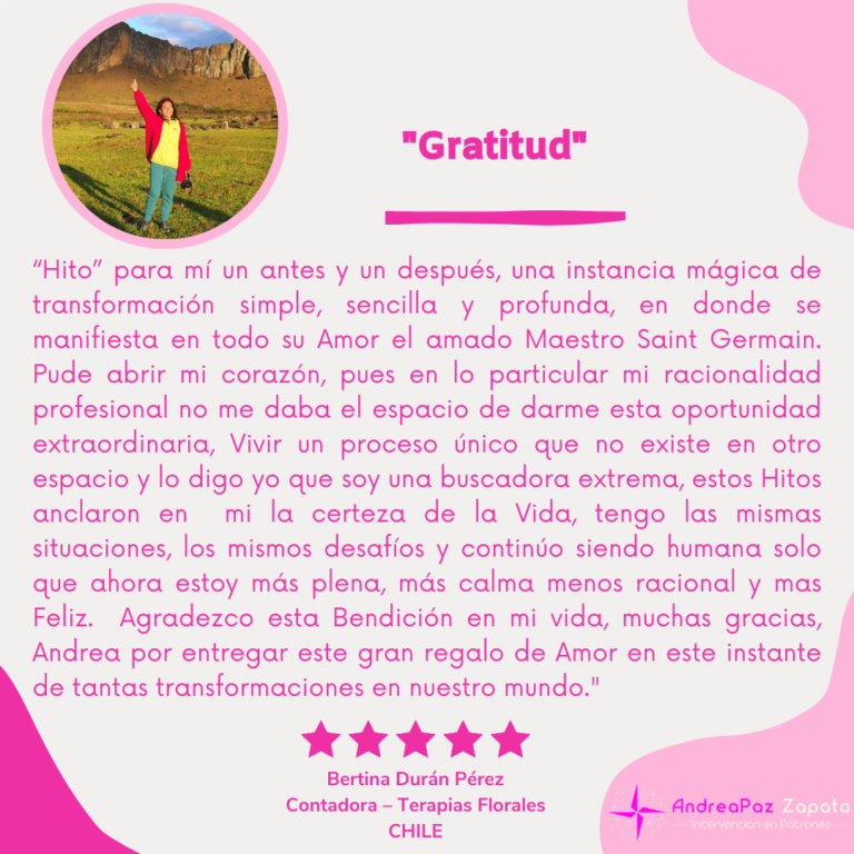 andra paz zapata, programa hito, remocion de patrones, intervencion en patrones, psicologa, creadora