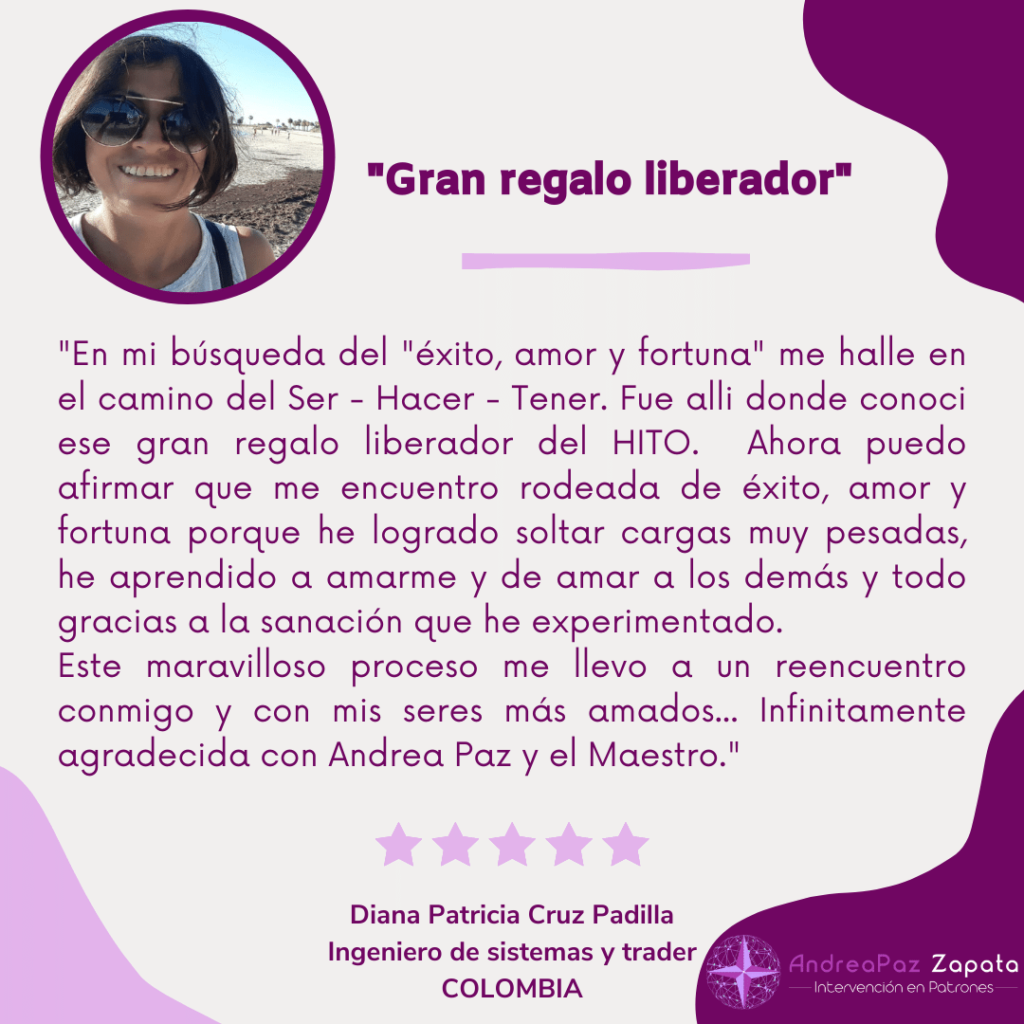 andra paz zapata, programa hito, remocion de patrones, intervencion en patrones, psicologa, creadora