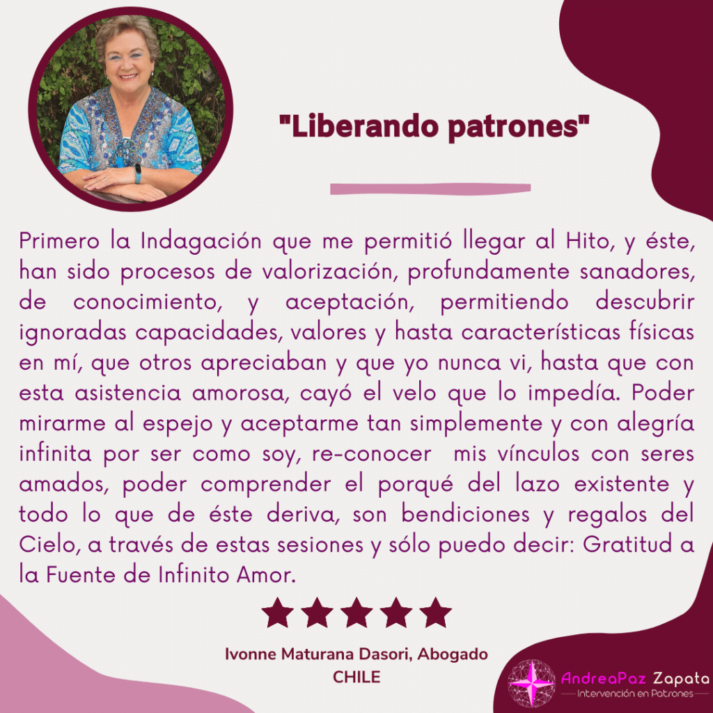 andra paz zapata, programa hito, remocion de patrones, intervencion en patrones, psicologa, creadora