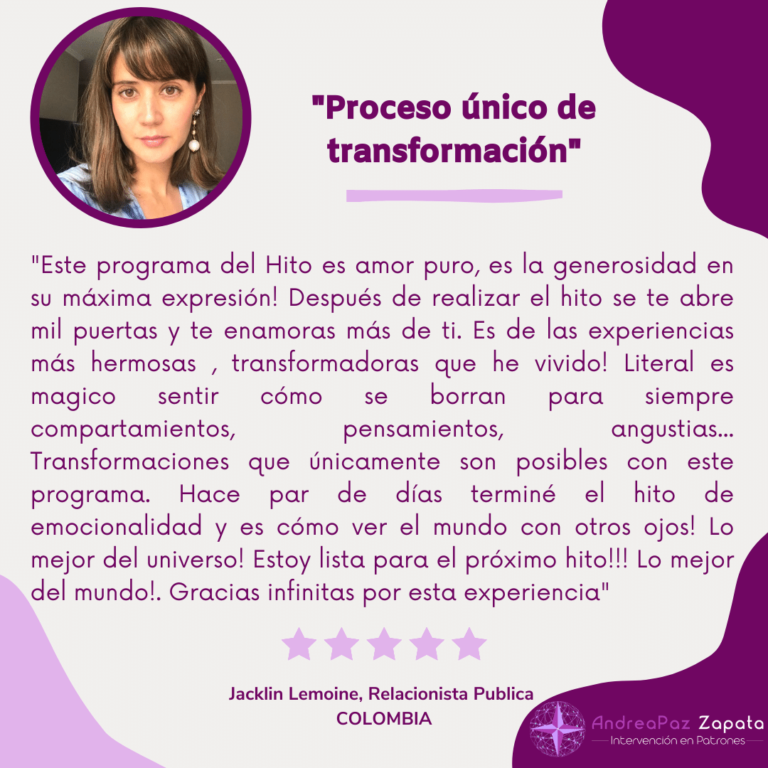 andra paz zapata, programa hito, remocion de patrones, intervencion en patrones, psicologa, creadora