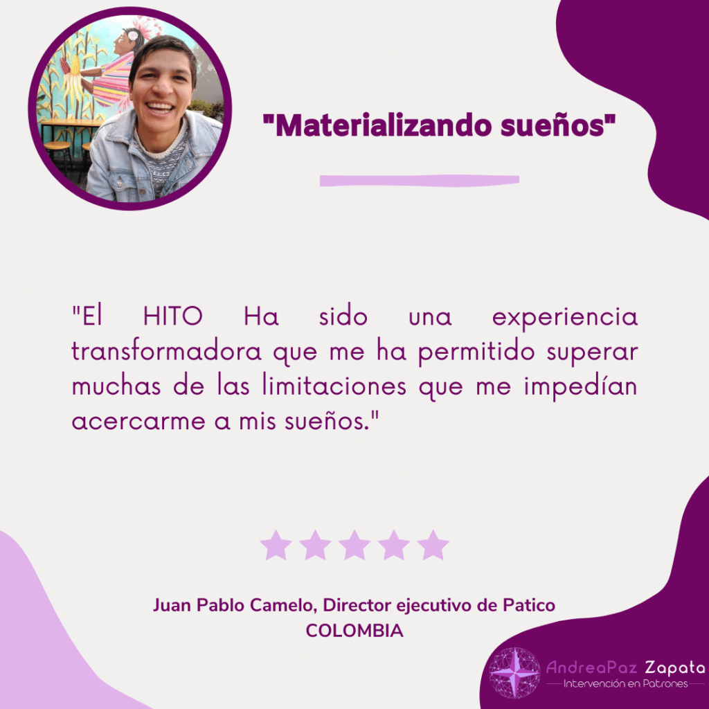 andra paz zapata, programa hito, remocion de patrones, intervencion en patrones, psicologa, creadora