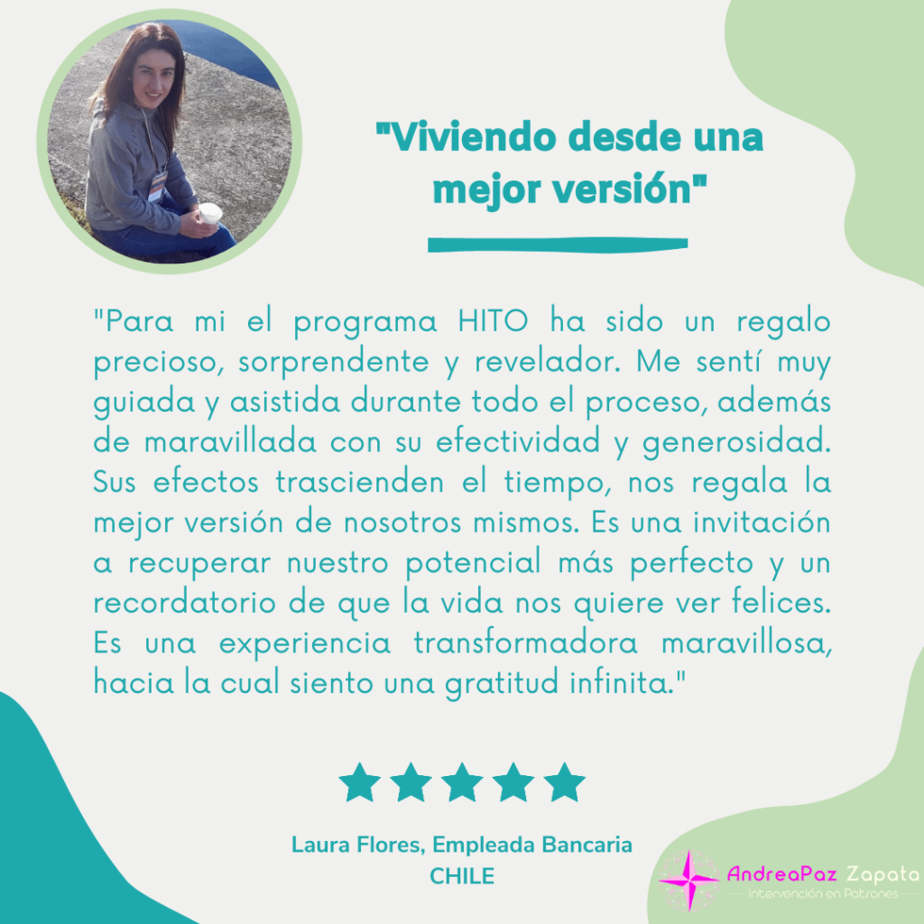 andra paz zapata, programa hito, remocion de patrones, intervencion en patrones, psicologa, creadora