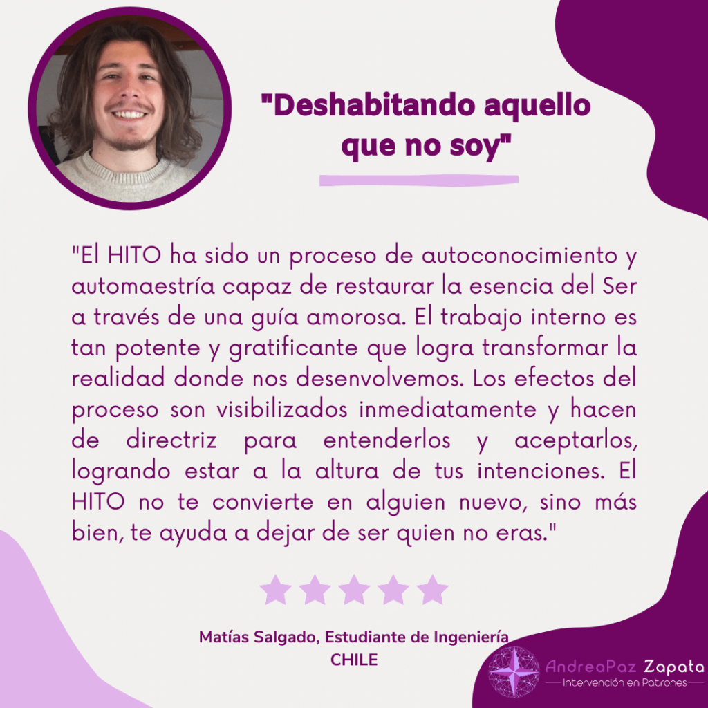 andra paz zapata, programa hito, remocion de patrones, intervencion en patrones, psicologa, creadora