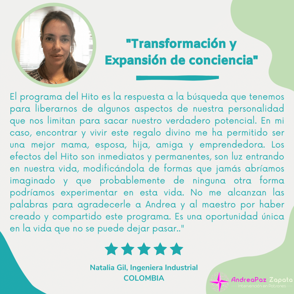 andra paz zapata, programa hito, remocion de patrones, intervencion en patrones, psicologa, creadora