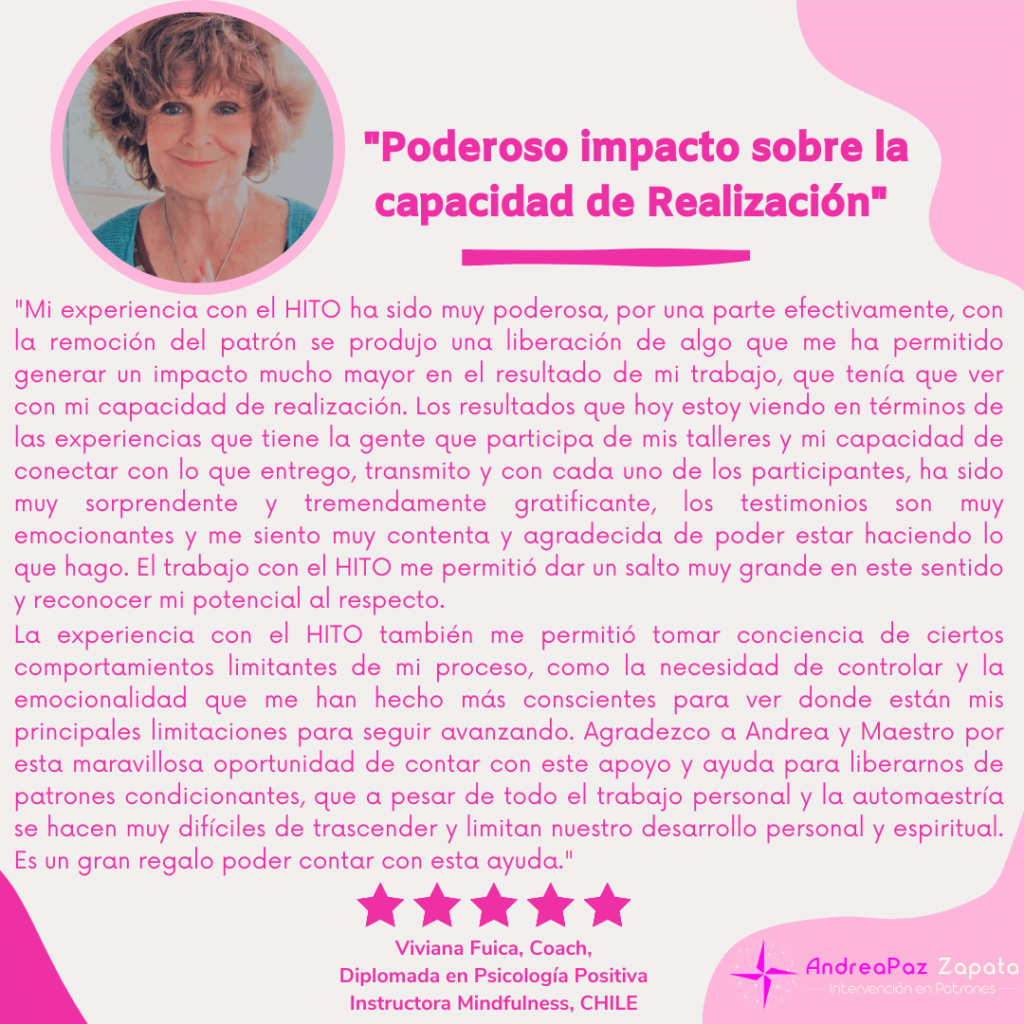 andra paz zapata, programa hito, remocion de patrones, intervencion en patrones, psicologa, creadora