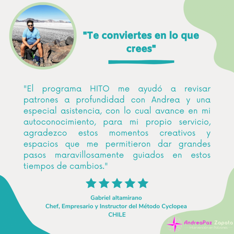 andra paz zapata, programa hito, remocion de patrones, intervencion en patrones, psicologa, creadora